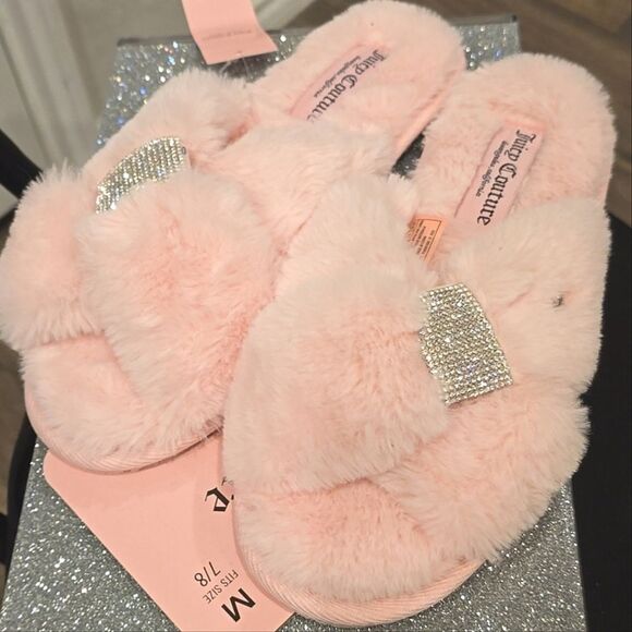 Juicy Couture Hazelle 2 Rhinestone Bow Slippers - Picture 7 of 8